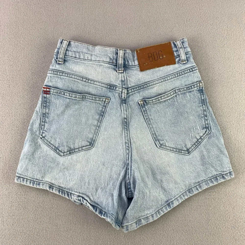 BDG Urban Outfitters Jean Shorts Women 24 Light Wash High Rise Denim Cutoff